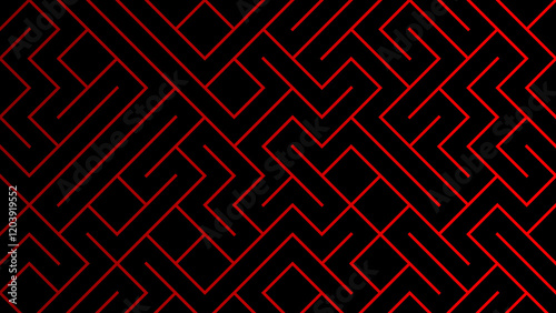Modern Mazelike Tech Luxury Background Red Darkside