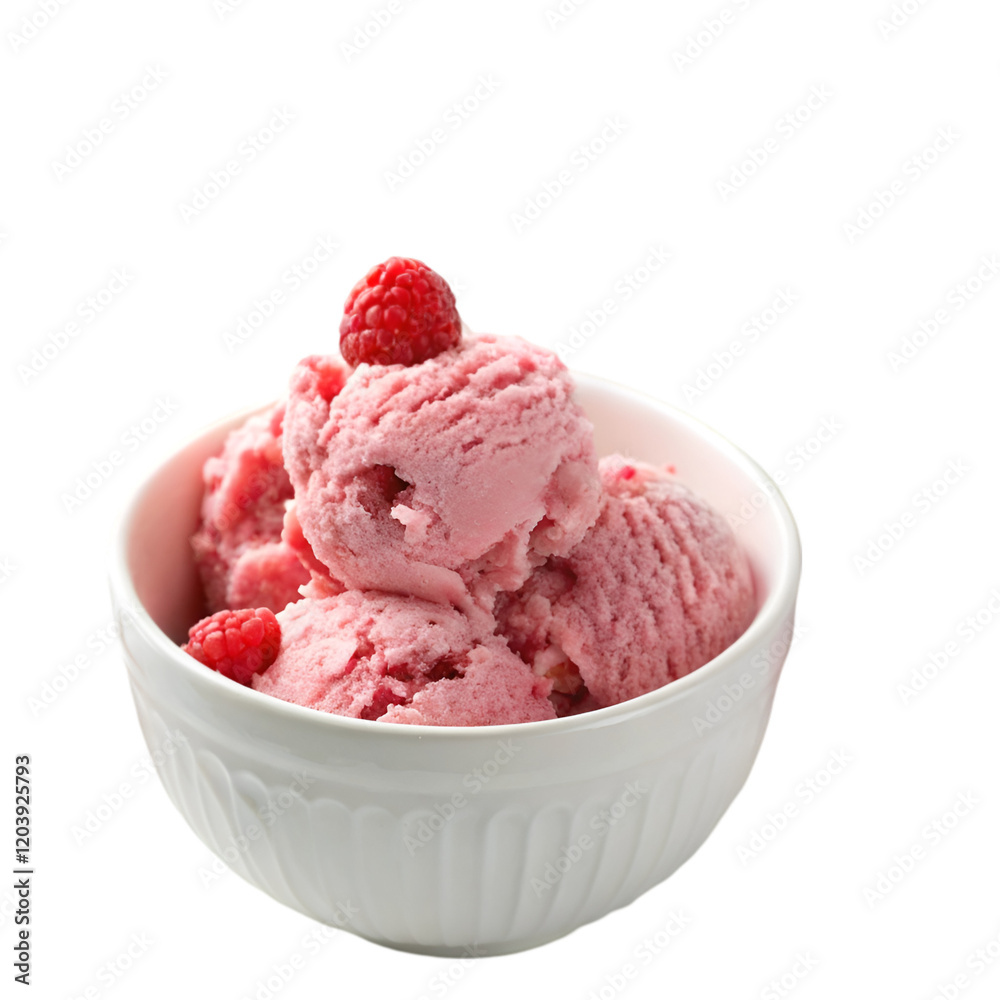 bowl of raspberry frozen yogurt on transparent background bowl of raspberry frozen yogurt on transparent background