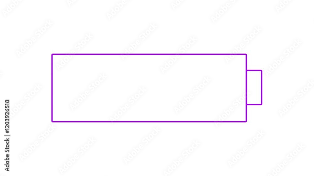 Animated icon battery Charging loop out, battery charging animation solid purple color, animated battery icon, realistic Battery Fast Charging Concept Animated icon battery Charging loop out, battery charging animation solid purple color, animated battery icon, realistic Battery Fast Charging Concept