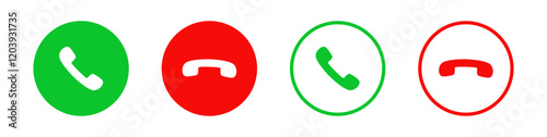Phone icon set. Vector illustration.