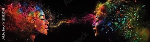 Happy Holi for Festival of Colors vector elements for card, greeting, poster design.