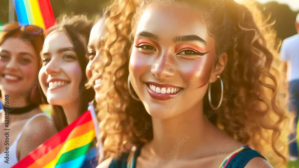 close up Group of young activist for lgbt rights with rainbow flag, lesbian, rainbow, freedom, diversity, bisexual, gay, celebration, community close up Group of young activist for lgbt rights with rainbow flag, lesbian, rainbow, freedom, diversity, bisexual, gay, celebration, community