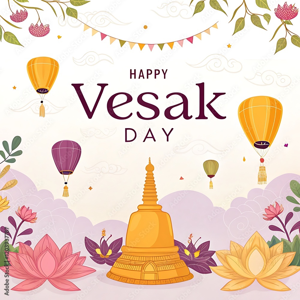 Obraz premium happy vesak day