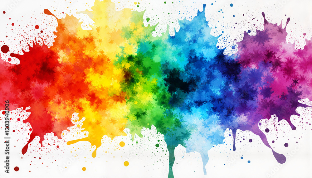 Fototapeta premium Colorful abstract art splash in vibrant hues, creative expression
