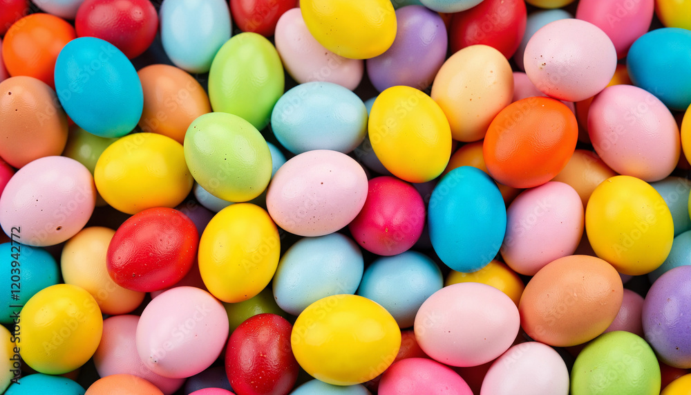 Colorful Easter eggs collection, vibrant leisure activity, cultural celebration Colorful Easter eggs collection, vibrant leisure activity, cultural celebration