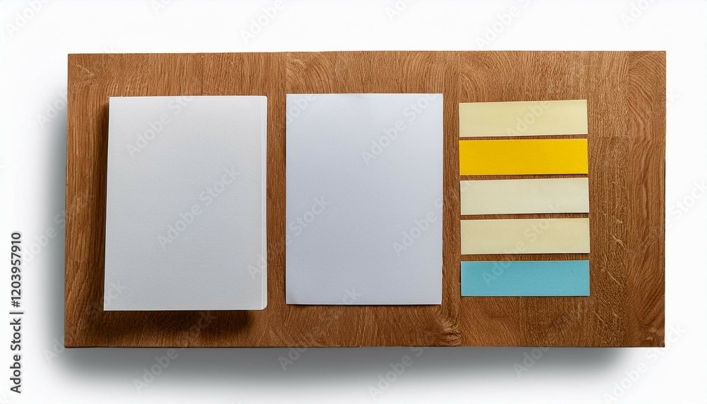 Fototapeta premium sticky notes on wooden table