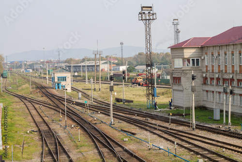 Railway station in Krasnodar Krai, Russia