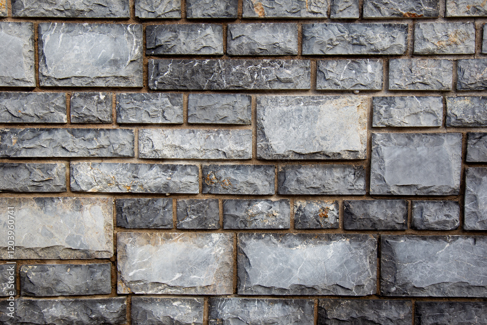 Fototapeta premium Background of dark gray stone wall textured