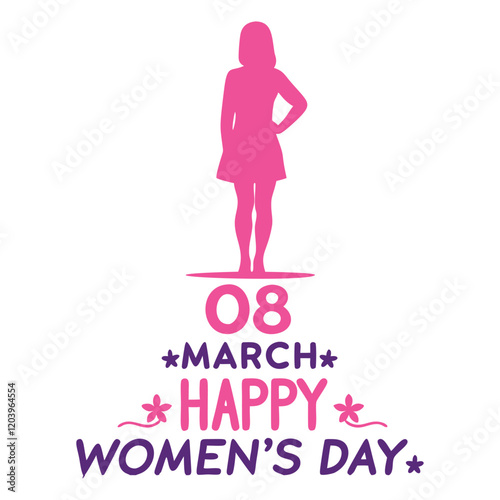 Vibrant and symbolic graphic design celebrating March 8th as International Women's Day
