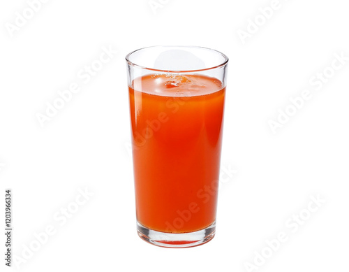 glass of tomato juice isolated