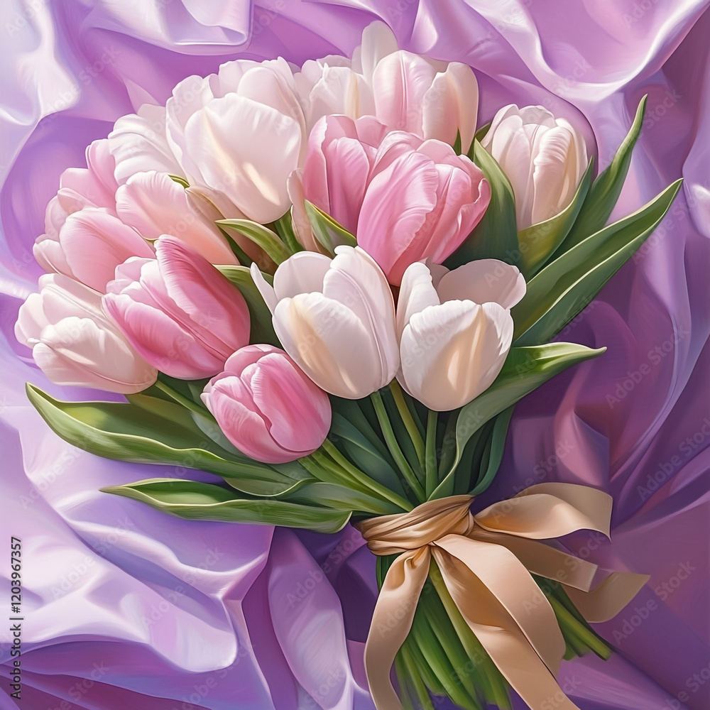 Fototapeta premium pink tulips in a vase