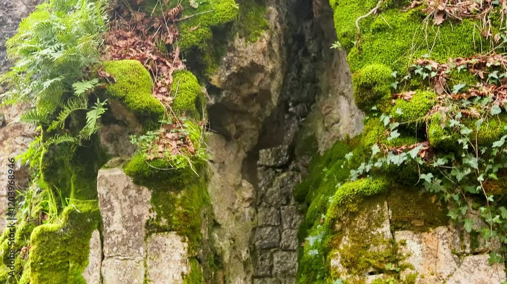 Vestiges et pierres qui moussent