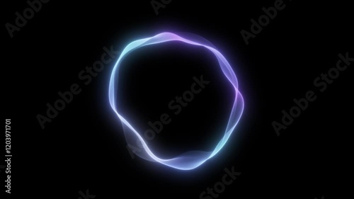 Glowing Lines Animation. Technology Gradient Wave. AI Audio Voice Spectrum. 4K