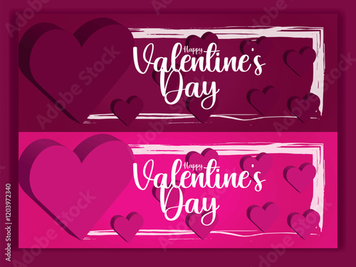 Happy Valentines Day Background design with heart shape 