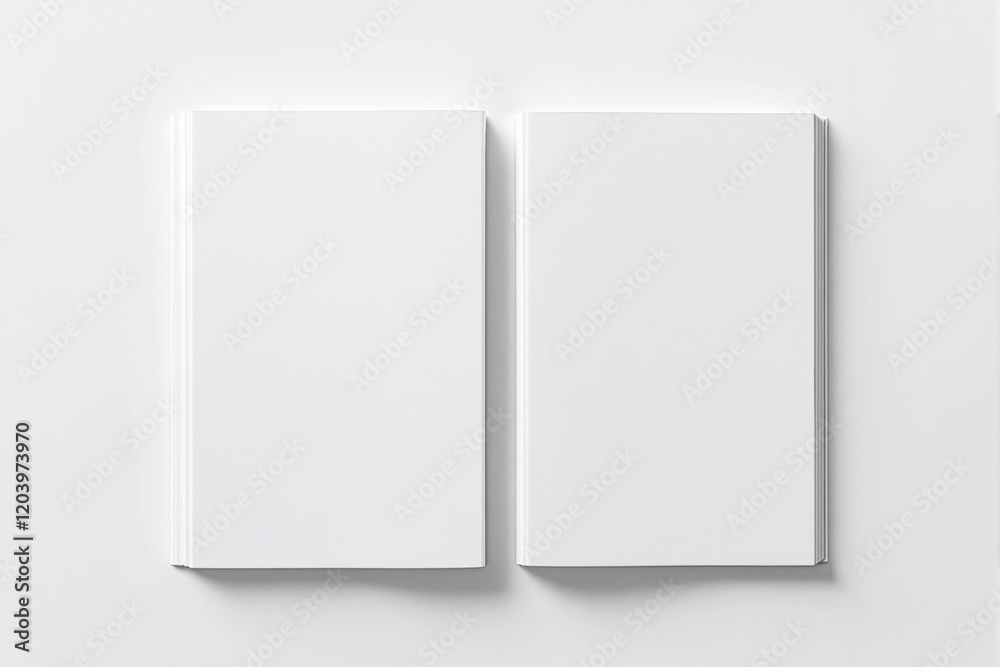 Blank open book mockup with white pages on clean background. Blank open book mockup with white pages on clean background.