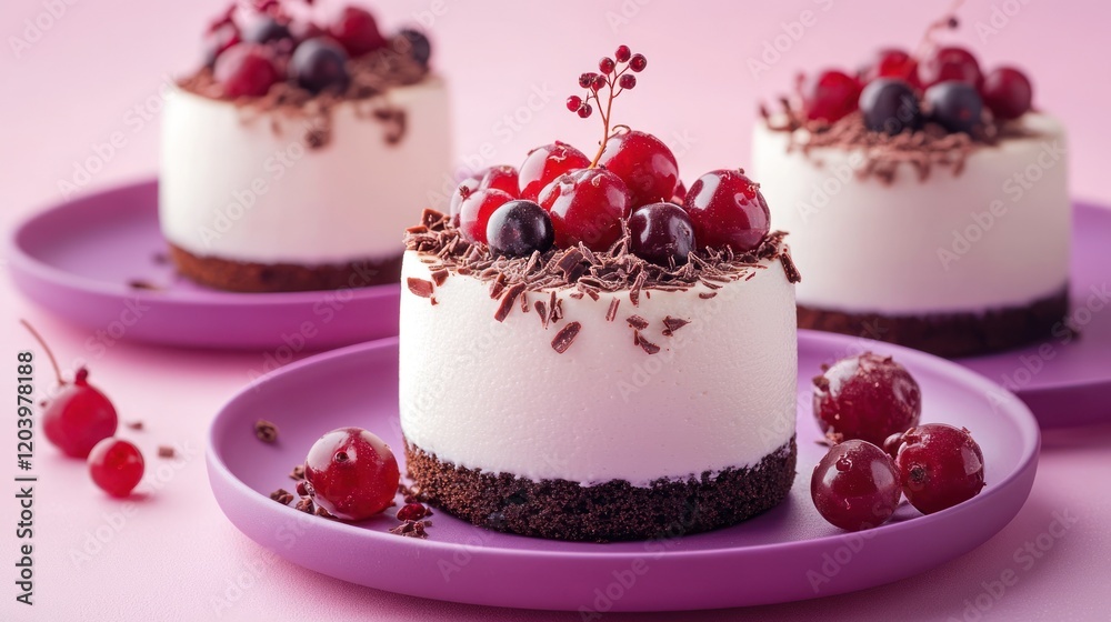 Delicious Mini Cheesecakes with Berries and Chocolate Delicious Mini Cheesecakes with Berries and Chocolate