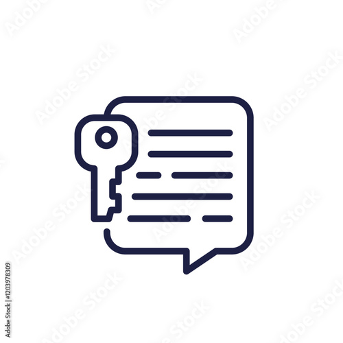 key message line icon on white