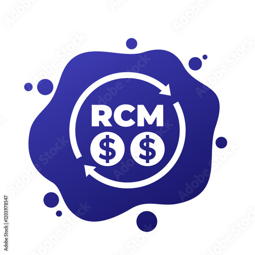 RCM icon, Revenue cycle management vector