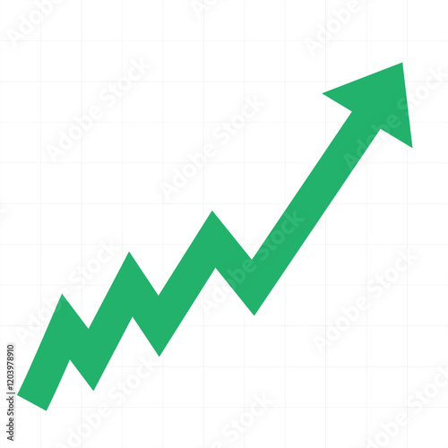 green arrow business graph pointing up represent profit trends