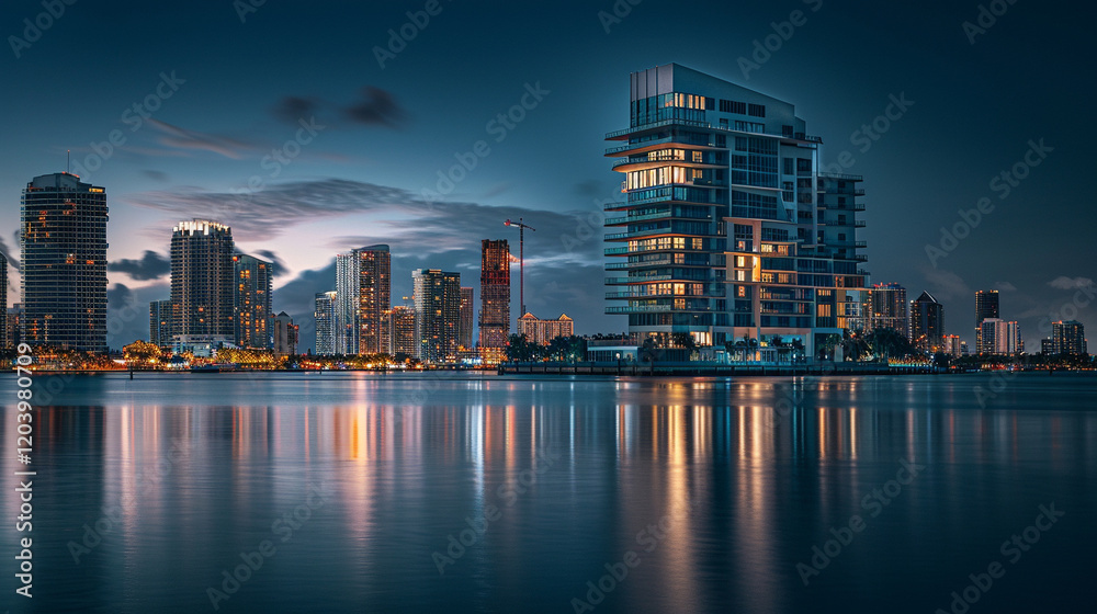 Fototapeta premium High-End Urban Condo with Panoramic Views