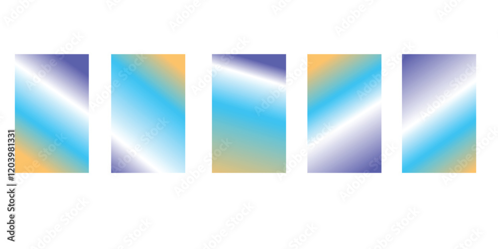 set of abstract background with beautiful gradation color, colorful background for poster flyer banner backdrop.vertical banner.cool fluid background vector illustration
