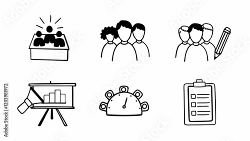 Corporate Teamwork Icons, set of icons