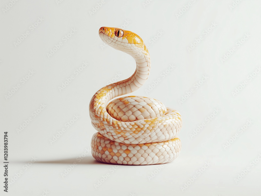 Fototapeta premium Adorable Cartoon Snakes - Playful and Minimalistic Reptile Illustrations