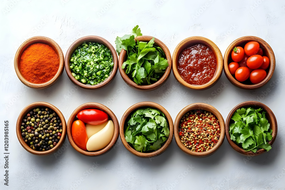 Spicy Herbs, Sauces, Table, Food, Cooking Spicy Herbs, Sauces, Table, Food, Cooking
