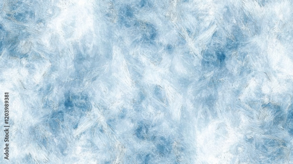 Abstract Seamless Ice Texture Frosty Winter Background Blue and White Crystal Pattern Abstract Seamless Ice Texture Frosty Winter Background Blue and White Crystal Pattern