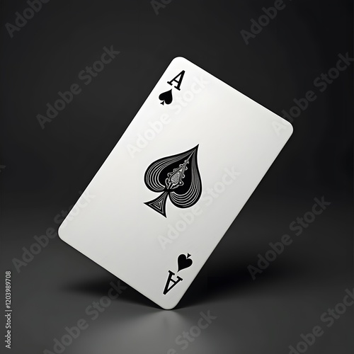a simple playing card ace of spades 