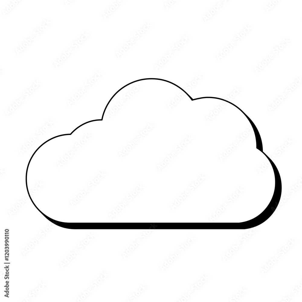 Cloud computing icon on a white background Cloud computing icon on a white background