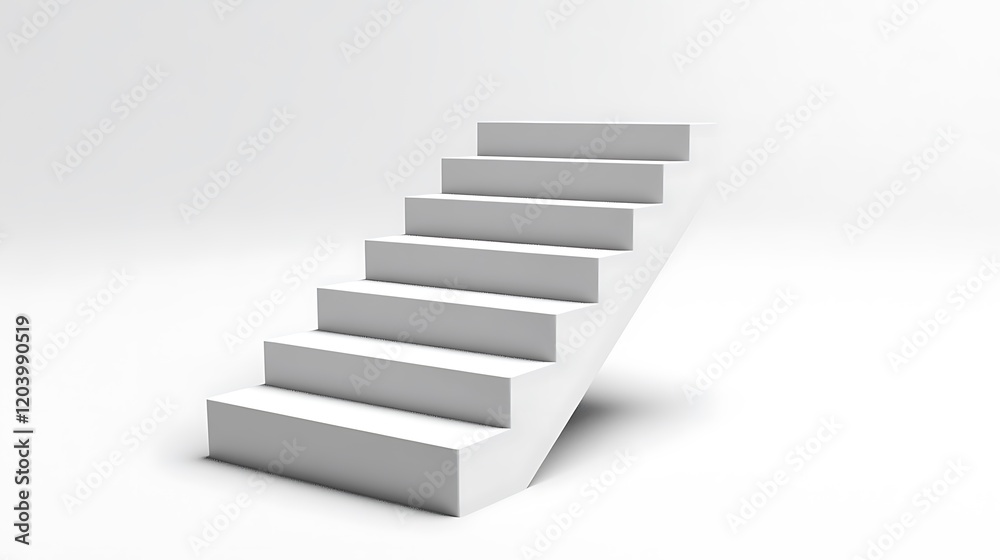 Minimalist White Staircase Design in Clean Modern Style Minimalist White Staircase Design in Clean Modern Style