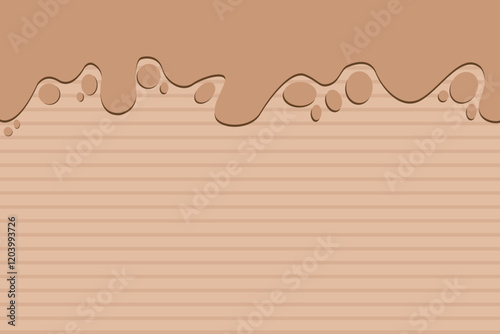 Brown color board background with melted liquid.