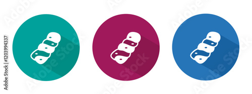 Bread icon illustration set with colorful. Stock vector.