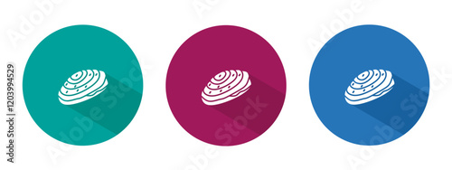 Bread icon illustration set with colorful. Stock vector.