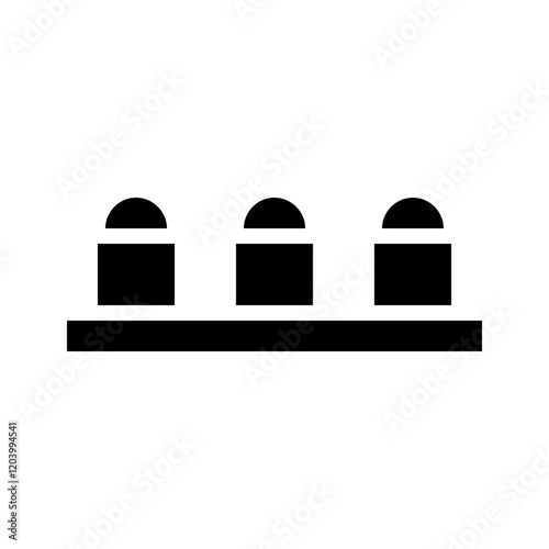 Three silos on a farm. Concept of agriculture, farming, and storage.