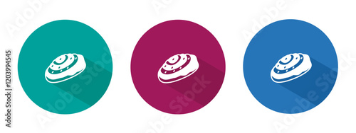 Bread icon illustration set with colorful. Stock vector.