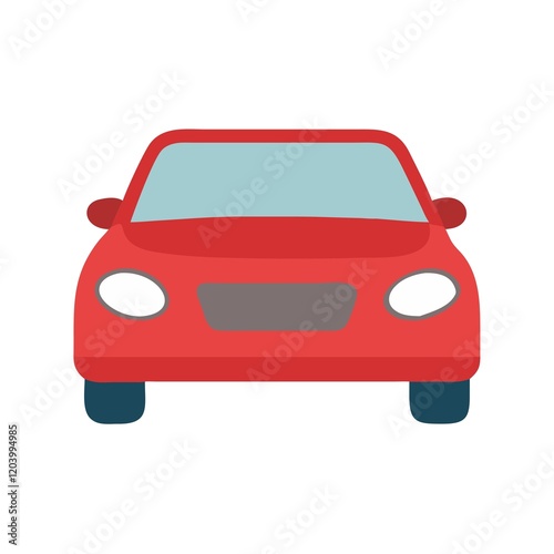 Red Car icon on the white background.