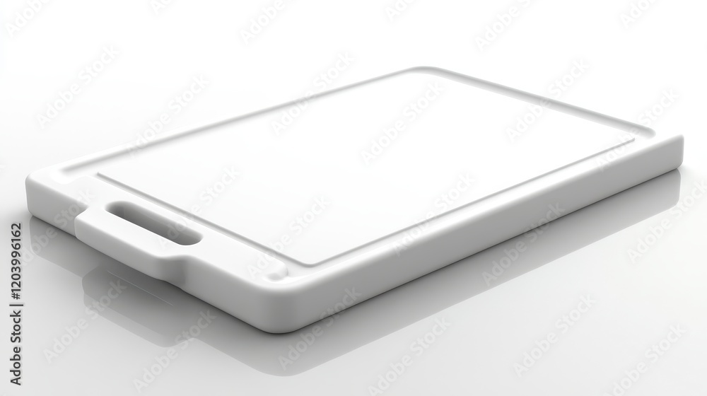 Modern White Rectangular Plastic Cutting Board with Handle Kitchen Utensil Modern White Rectangular Plastic Cutting Board with Handle Kitchen Utensil