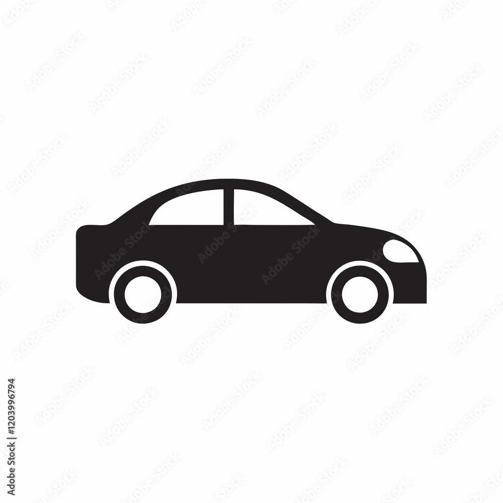 Simple Car Silhouette Vector illustration. Simple Car Silhouette Vector illustration.
