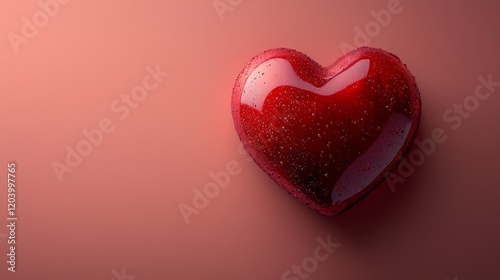 A clean, simple design featuring a soft gradient of red and pink, with a single heart-shaped element in the center, ideal for minimalist Valentines Day promotions