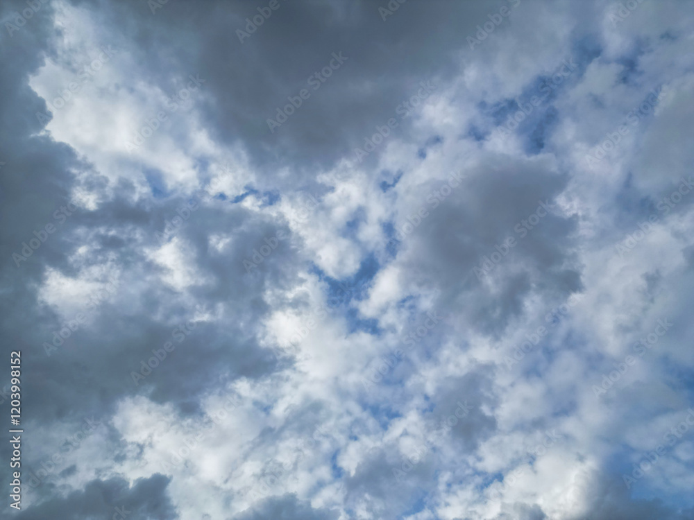 Fototapeta premium Most Beautiful and Gorgeous Winter Unique Dramatic Clouds and Sky over City of England Great Britain. Aerial Footage Was Captured with drone's Camera from High Altitude
