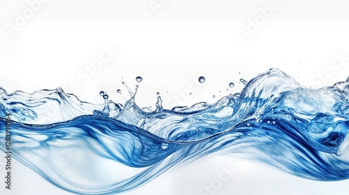 Indigowave Abstract Water Splash Line Art photo