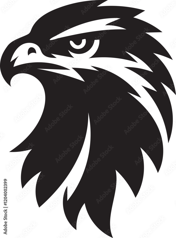 hawk head silhouette hawk head silhouette