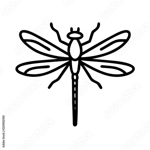dragonfly isolated on white