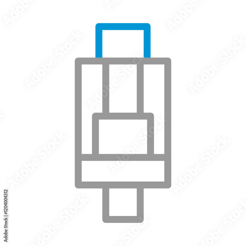 USB Type C connector icon. Concept of technology, connection, and data transfer.