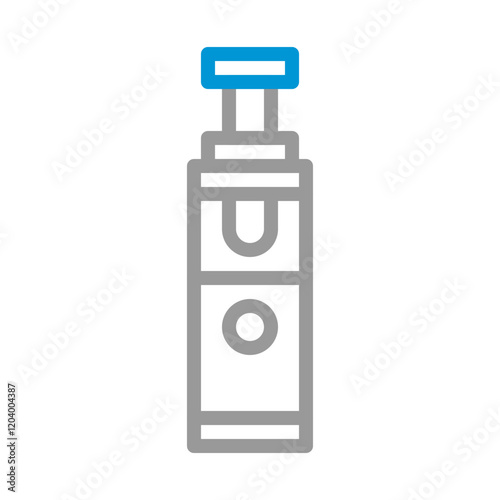 Electronic cigarette icon. Concept of vaping, modern lifestyle, and nicotine.