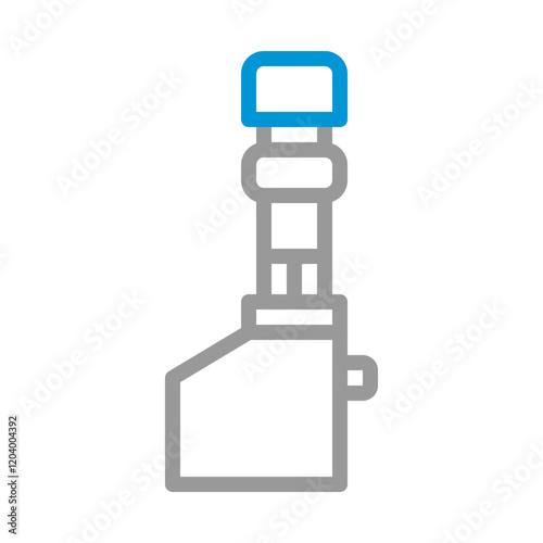 Micrometer tool icon. Concept of measurement, accuracy, and precision.