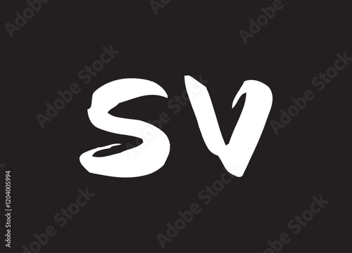 SV letter logo and initial logo design