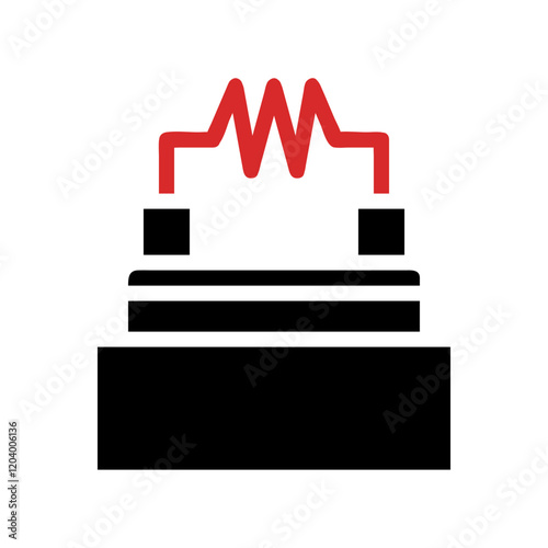 Simplified schematic representation depicting electrical resistance in circuit design